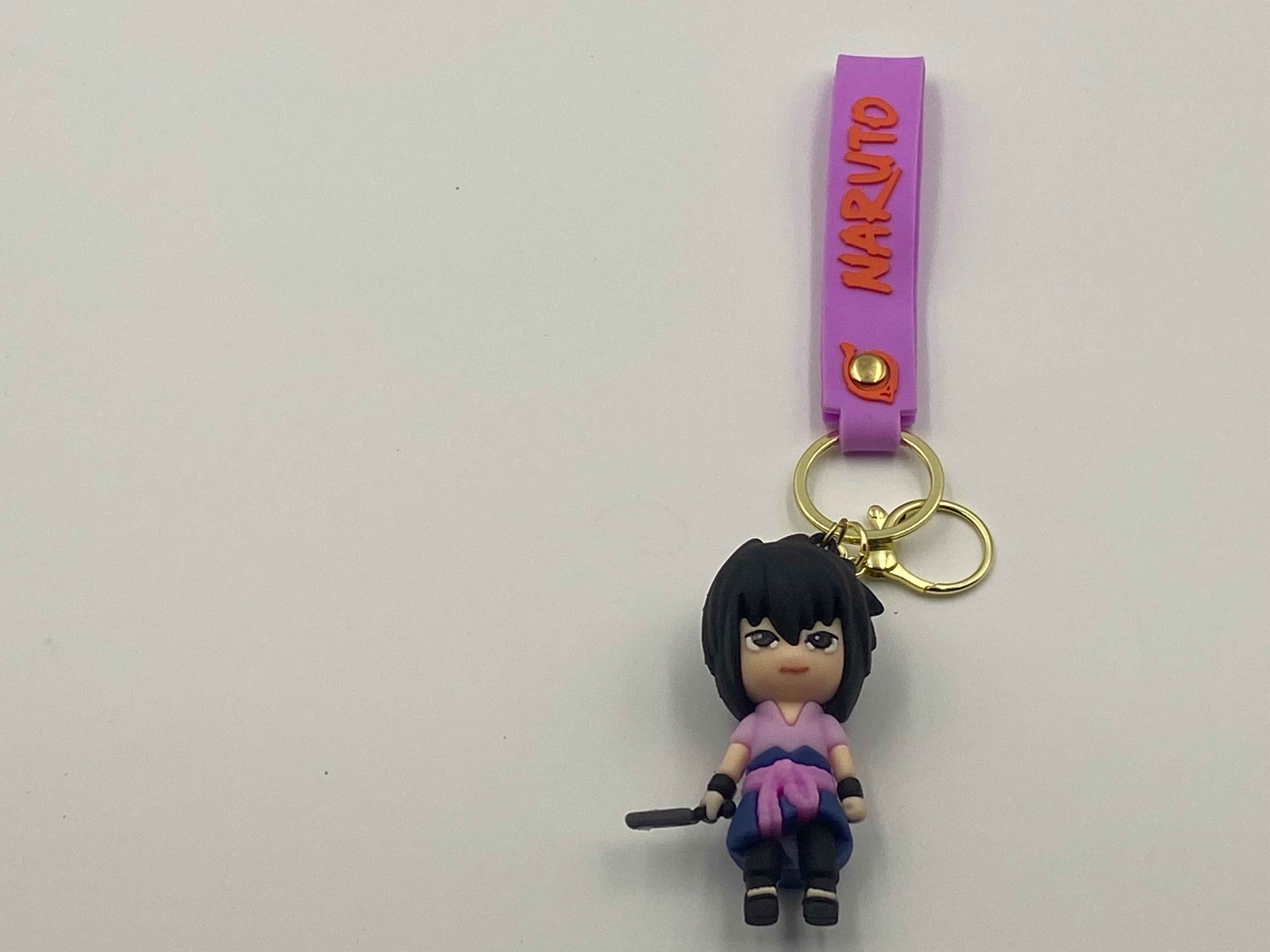 Naruto Sasuke Uchiha 3D silicone keychain (1020)