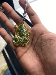 Jai Shree Ram golden metal keychain (1042)