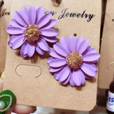 Chyrassanthium flower earrings - Purple (2005)