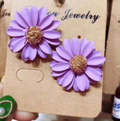 Chyrassanthium flower earrings - Purple (2005)