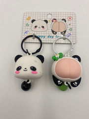 Cute panda and Bum keychain