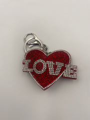 Love glittery keychain
