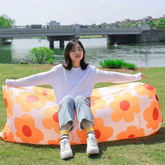 Inflatable Lounger Ð Portable Floral Print Outdoor Couch