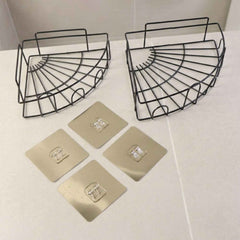 Shower Caddy Corner – 2 Pc Iron Bathroom Organizer | Mist & Relax