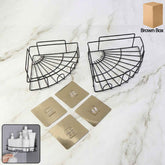 Shower Caddy Corner – 2 Pc Iron Bathroom Organizer | Mist & Relax