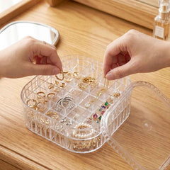 Jewellery Storage Box – 3 Layer Clear Organizer for Small Accessories