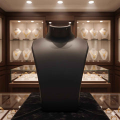 Necklace Display Stand – Premium Black Mannequin Bust 15x11 cm