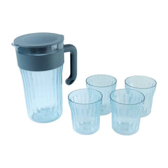 Plastic Water Jug with 4 Glasses Set – Perfect for Home Use