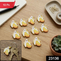 Cartoon Banana Keychains – Cheerful 10pc Set for Bags & Keys