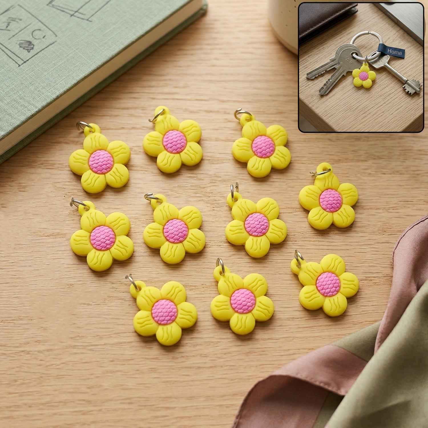 Flower Keychain – Cute Decorative Bag & Keyring Accessories