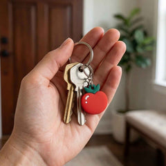 Red Apple Keychain – Cute & Versatile Bag Charm for Gifts