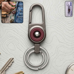 Heavy Duty Metal Key Holder – Secure Clipping & Dual Rings