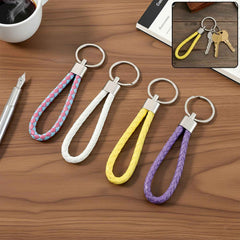 Braided Loop Keychain Set – Stylish 4-Piece Key Organizer