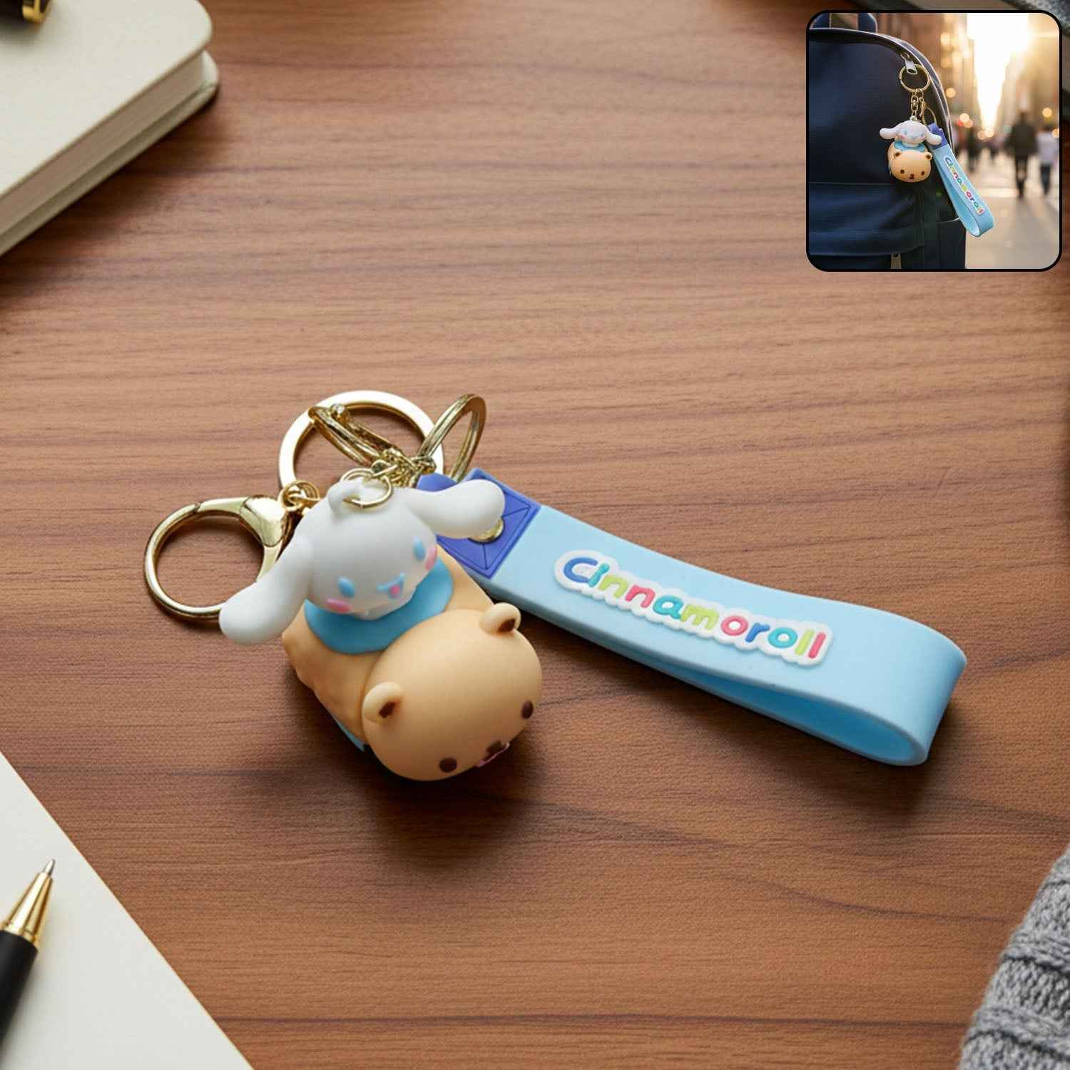 Cartoon Dog Silicone Keychain – Cute & Durable Bag Charm