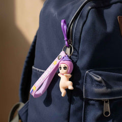 Baby Doll Silicone Keychain – Soft Cute Cartoon Charm