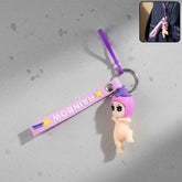 Baby Doll Silicone Keychain – Soft Cute Cartoon Charm