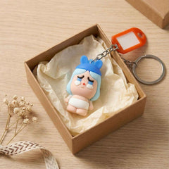 Cartoon Baby Character Keychain – Label Tag Holder for Easy ID