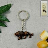 Walking Lion Metal Keychain – Antique Finish Durable Key Holder
