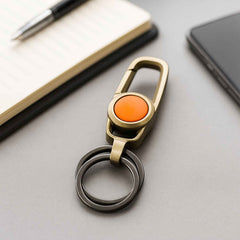 Metal Keychain Carabiner Clip – Durable Key Holder with Dual Rings