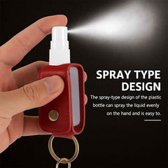 Hand Sanitizer Holder Keychain – Stylish Faux Leather with Tassel