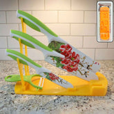 Plastic Kitchen Knife Stand – Durable & Space-Saving | CookAura