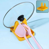Kitchen Lid & Spoon Holder Stand – Compact & Heat-Resistant