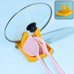 Kitchen Lid & Spoon Holder Stand – Compact & Heat-Resistant