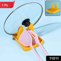 Kitchen Lid & Spoon Holder Stand – Compact & Heat-Resistant