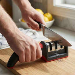 3 Stage Kitchen Knife Sharpener – Ergonomic & Efficient