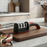 3 Stage Kitchen Knife Sharpener – Ergonomic & Efficient
