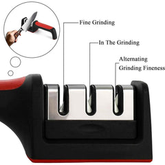 3-Stage Manual Knife Sharpener – Ceramic & Steel Blades | ToolMate Pro