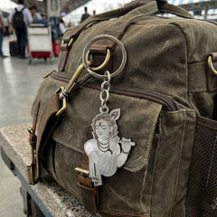 Lord Krishna Engraved Keychain – Durable Spiritual Accessory