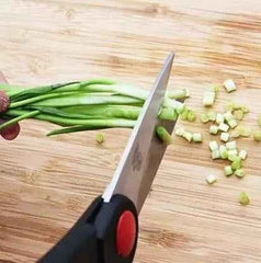 Kitchen Knife Set – 5-Piece Black Set with Wooden Block & Scissors