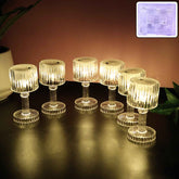 LED Crystal-Effect Table Lamps – Set of 6 Elegant Mini Lamps
