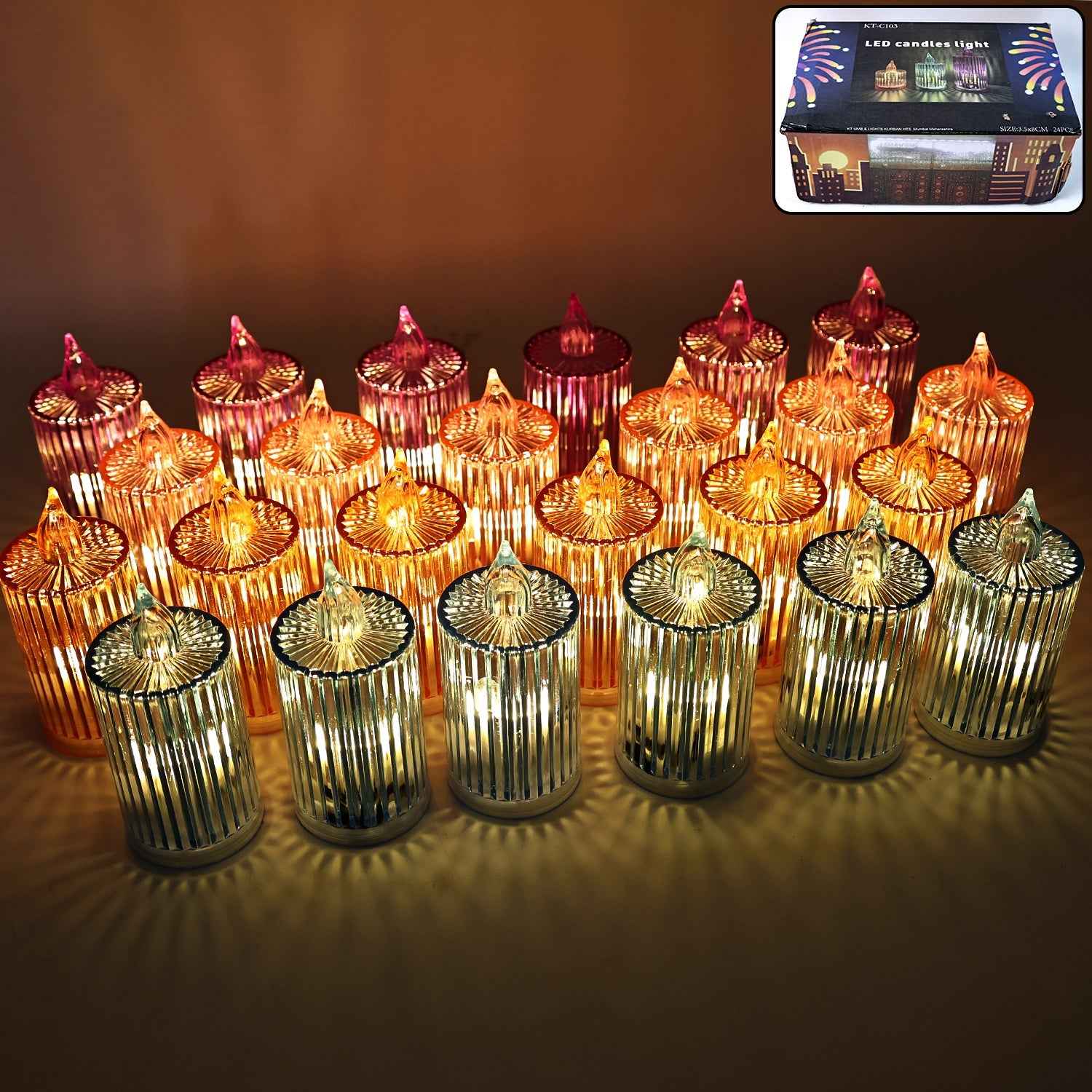 LED Flameless Candle Light Set – 24 Pc Decorative Ambiance