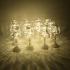 LED Crystal Table Lamps – Elegant Set of 12 Warm Lights