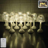 LED Crystal Table Lamps – Elegant Set of 12 Warm Lights
