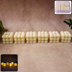 LED Bubble Candles – Set of 6 Flameless Decorative Lights