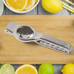 Stainless Steel Lemon Squeezer – 2-in-1 Juicer with Bottle Opener