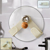 Kitchen pot lid holder clip for secure lid placement