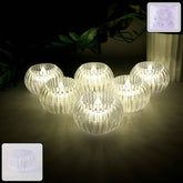 LED Flameless Tealight Candles – Crystal Design Warm Glow Set