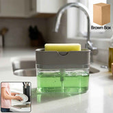 Kitchen Soap Dispenser with Sponge Holder – Organised Dishwashing | VelvetBubbles