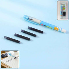 Liquid Ink Pen Set – Cute Cartoon Design with Refillable Cartridges