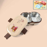 Kids Lunch Box – Cute Teddy Printed 500 ML with Stainless Steel Containers