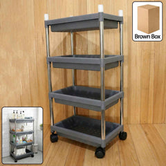 4-Layer Rolling Storage Cart – Durable & Mobile Organizer