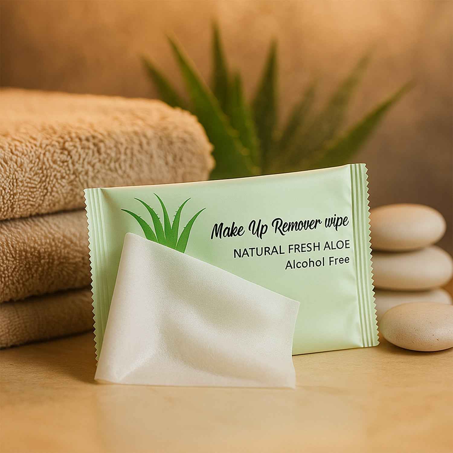 Makeup Remover Wipes – Alcohol-Free Aloe Cleansing Towelettes Pack