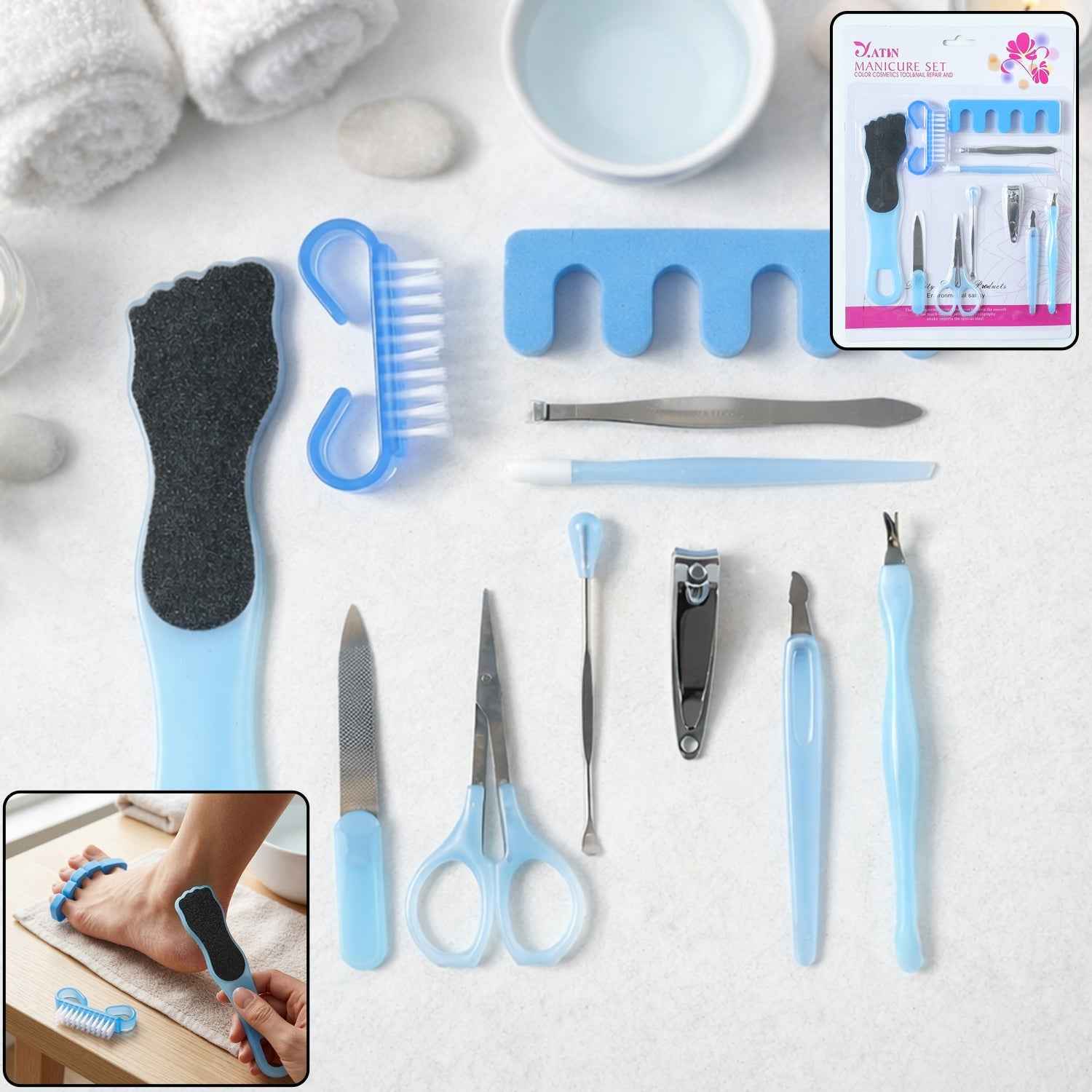 11 in 1 manicure pedicure kit – Complete nail care for home and salon