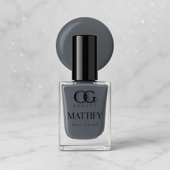 Calm Grey Matte Nail Polish – Quick Dry & Long-Lasting 10ml