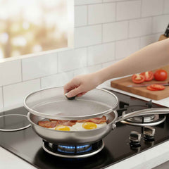 Food Net Cover Lid – 8 Inch Stainless Steel Splatter Guard