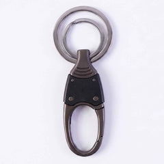 Metal Key Holder – Durable Dual Ring with Rotating Swivel